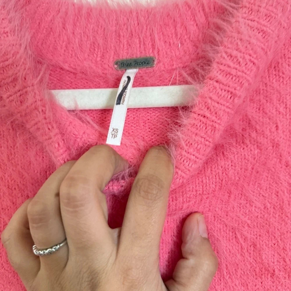 NWOT free people Harrison bunny crew sweater